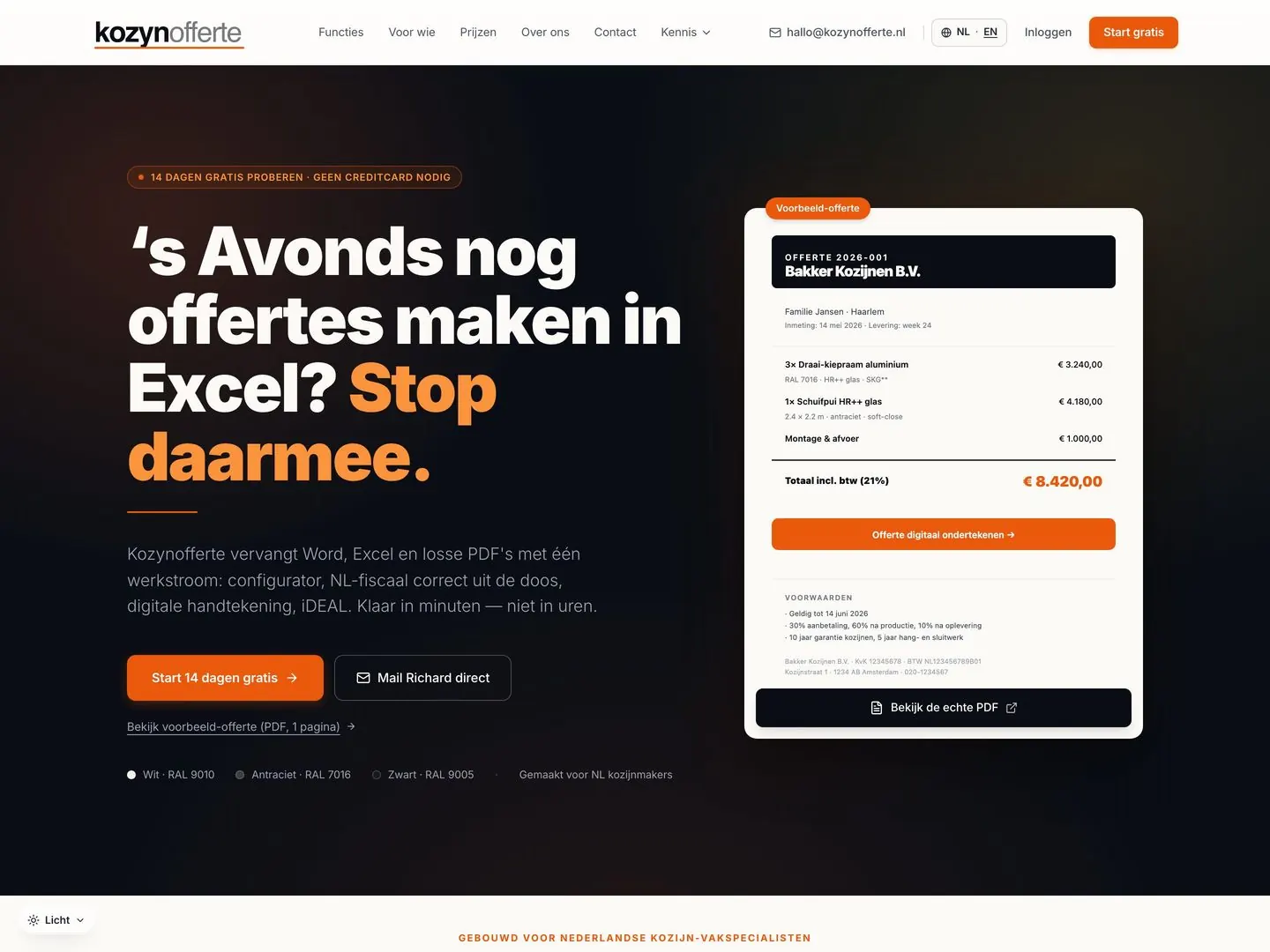 Kozynofferte — Live-Projekt von MAAS·studios
